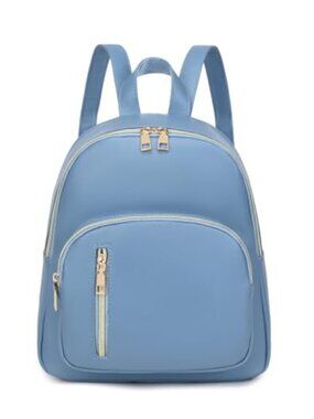Faux Leather Mini Backpack Purse Anti-Theft Waterproof Small Daypack
